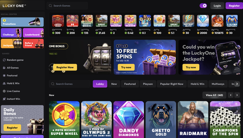 lucky one casino Gameplay